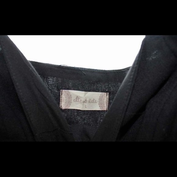 NWT Altard State black Linen dress! Size L - Picture 6 of 6